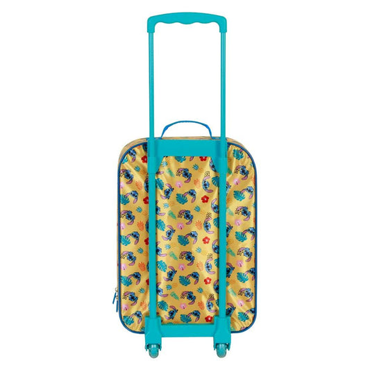 Mala de viagem Disney Ocean Stitch 3D com rodinhas 52 cm