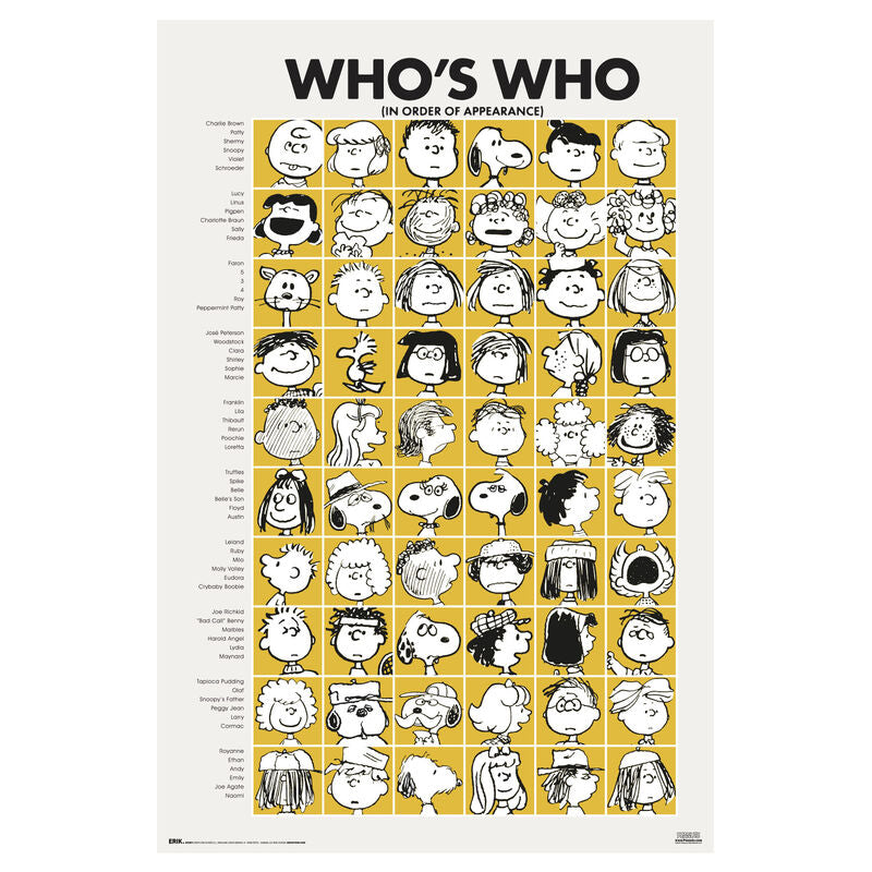 who's who snoopy poster