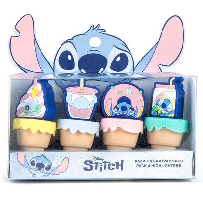set of 4 stitch disney highlighters