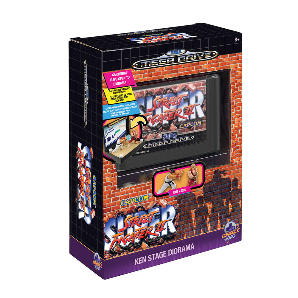diorama mega drive street fighter console heroes