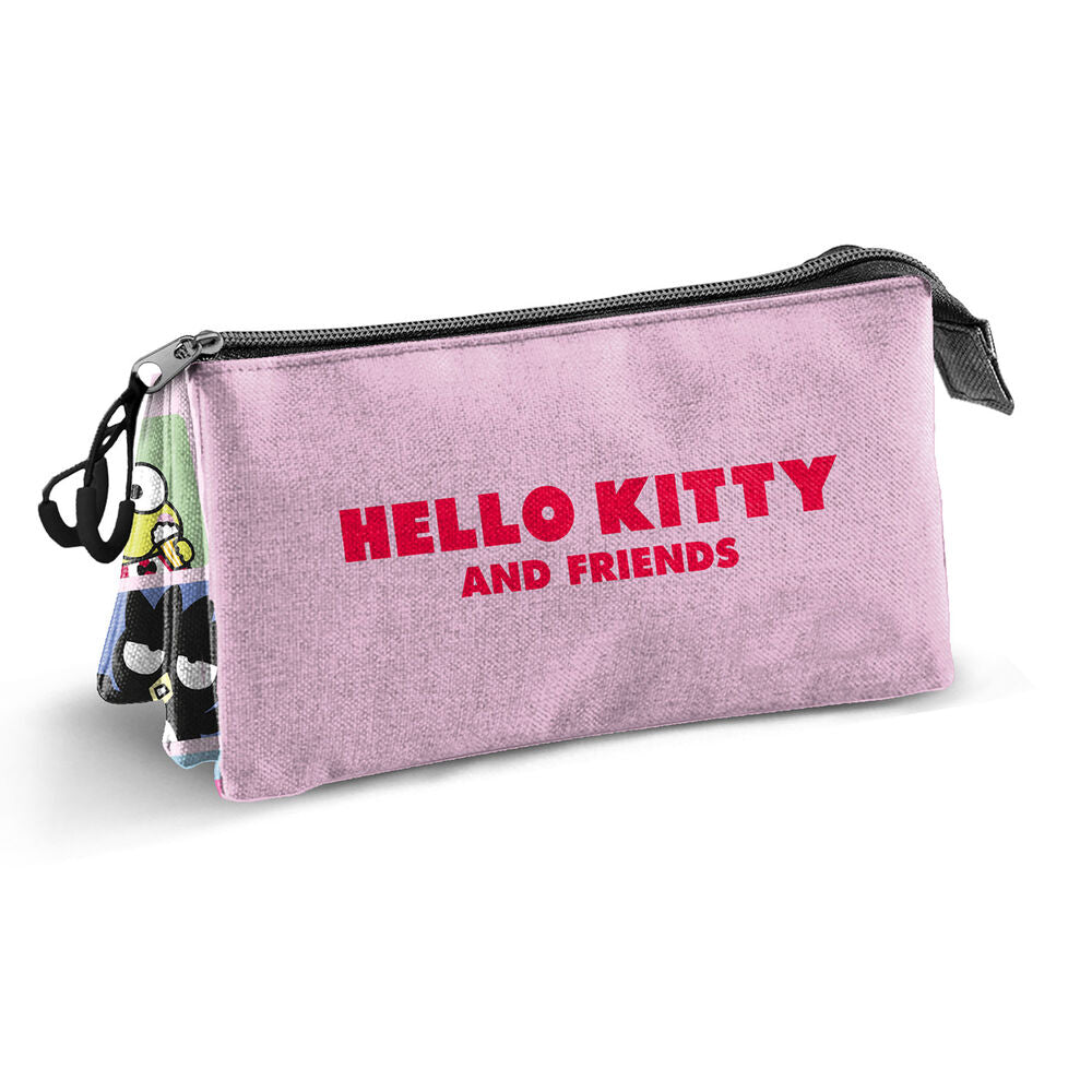 Estuche triple para lápices de Hello Kitty con paneles