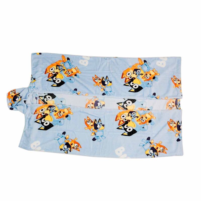 bluey coral fleece blanket with hood  120x150cm