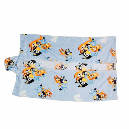 bluey coral fleece blanket with hood  120x150cm