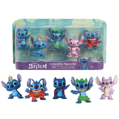 blister of 5 stitch disney figures 7cm