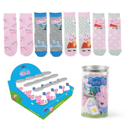 peppa pig 4 pairs socks piggy bank