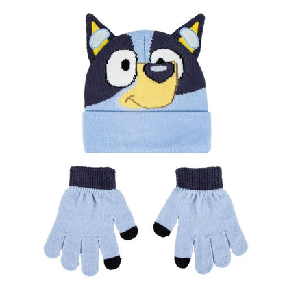 bluey hat and gloves set