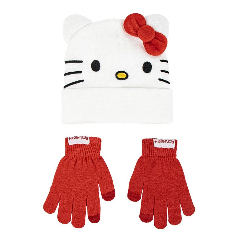 hello kitty hat and gloves set
