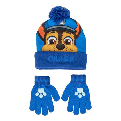 Chase Paw Patrol hat and gloves set