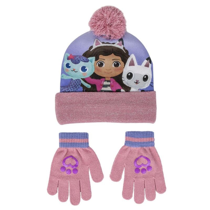 Gabby's Dollhouse hat and gloves set