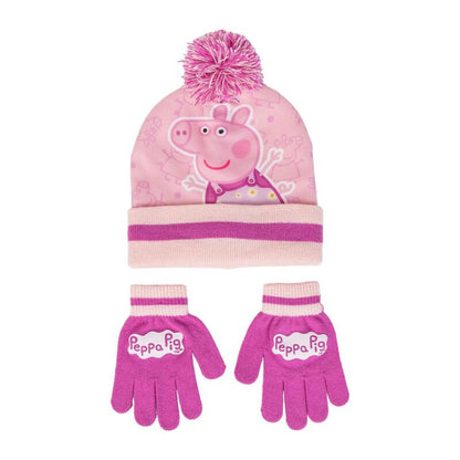 peppa pig hat and gloves set