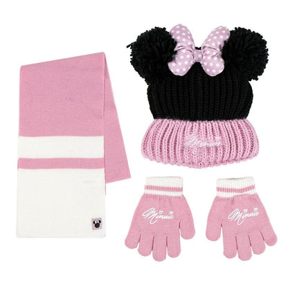 minnie mouse disney hat  gloves  and scarf set