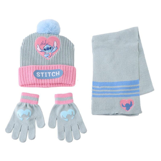stitch disney hat  gloves  and scarf set