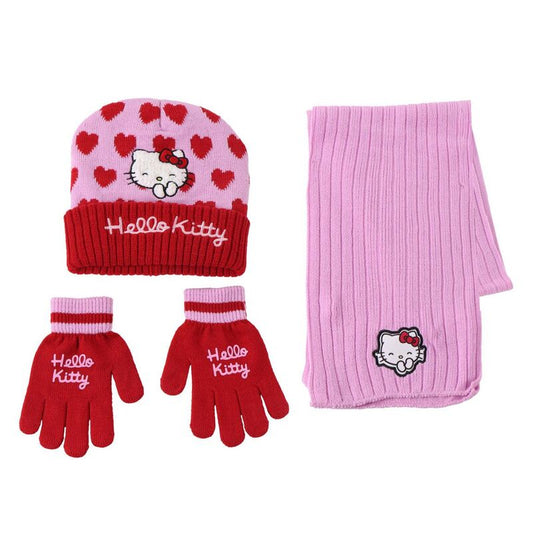 hello kitty hat  gloves  and scarf set