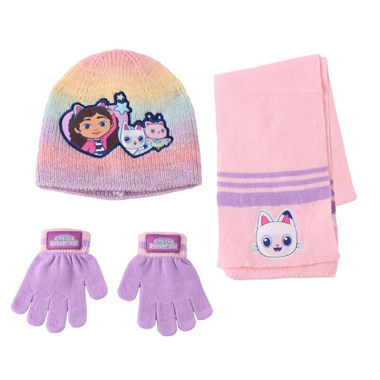 gabby's dollhouse hat  gloves  and scarf set