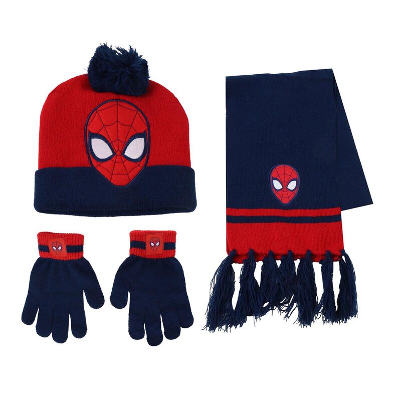 spiderman marvel hat  gloves  scarf set