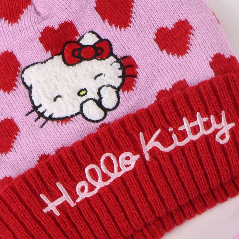 Hello Kitty hat, gloves, and scarf set
