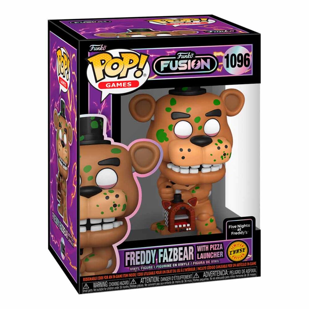 pop figure funko fusion five nights at freddys freddy fazbear with pizza launcher chase