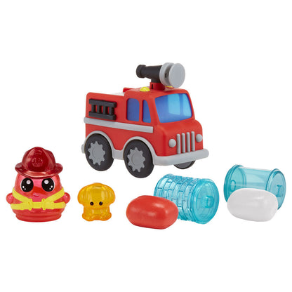 Ensemble camion de pompiers + figurines de pompiers