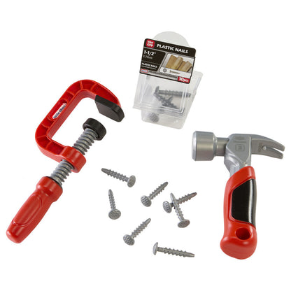 Kit de martelo e pregos para construção criativa