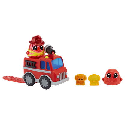 Ensemble camion de pompiers + figurines de pompiers
