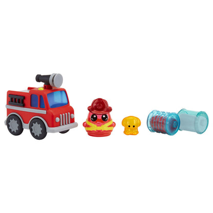 Ensemble camion de pompiers + figurines de pompiers