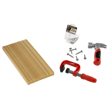 Kit de martelo e pregos para construção criativa