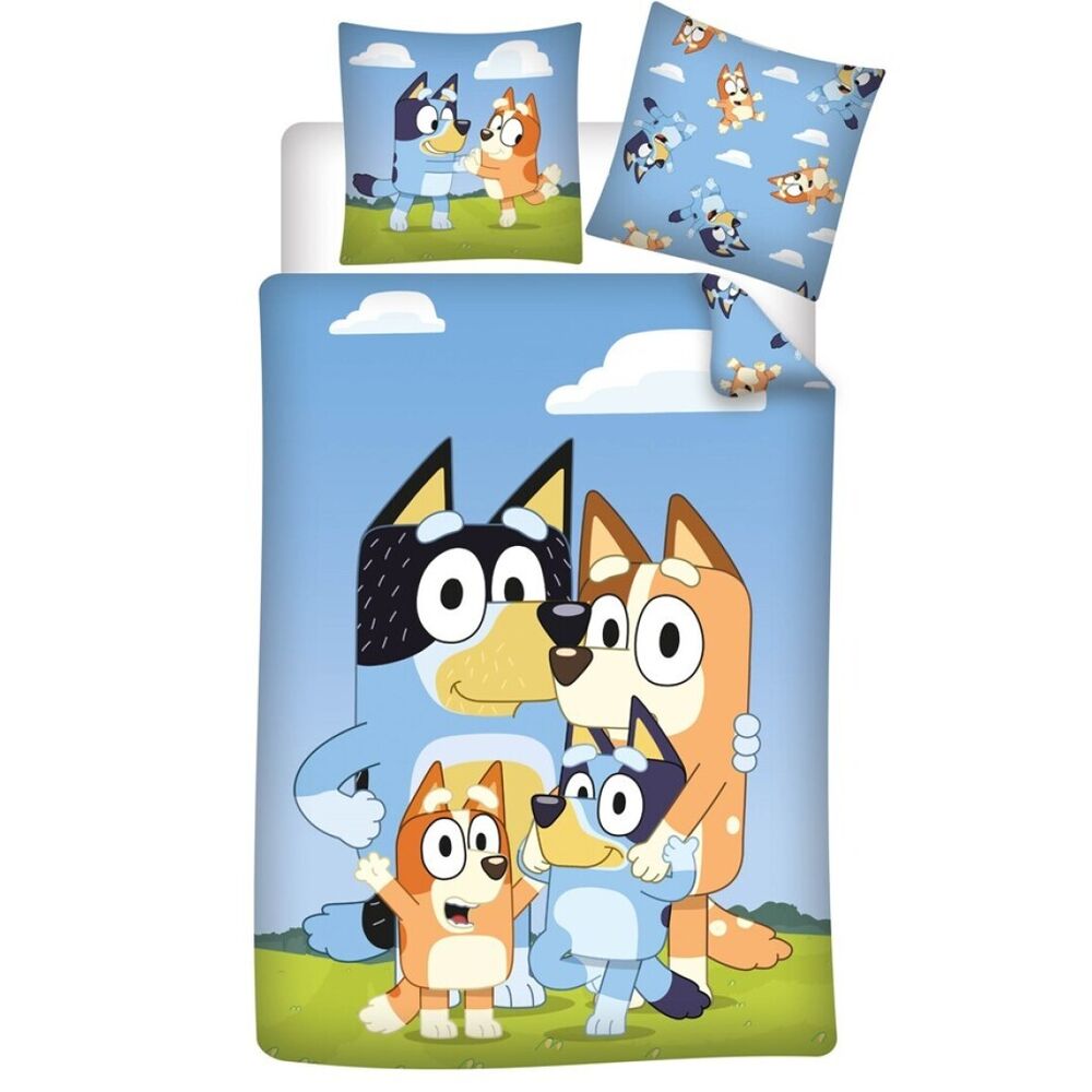 bluey duvet cover for bed 90cm polycotton