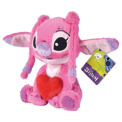 Pelúcia em forma de coração do Stitch Anjo da Disney 25 cm