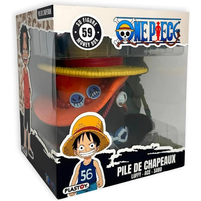 Figura de hucha con sombrero de One Piece de 16 cm
