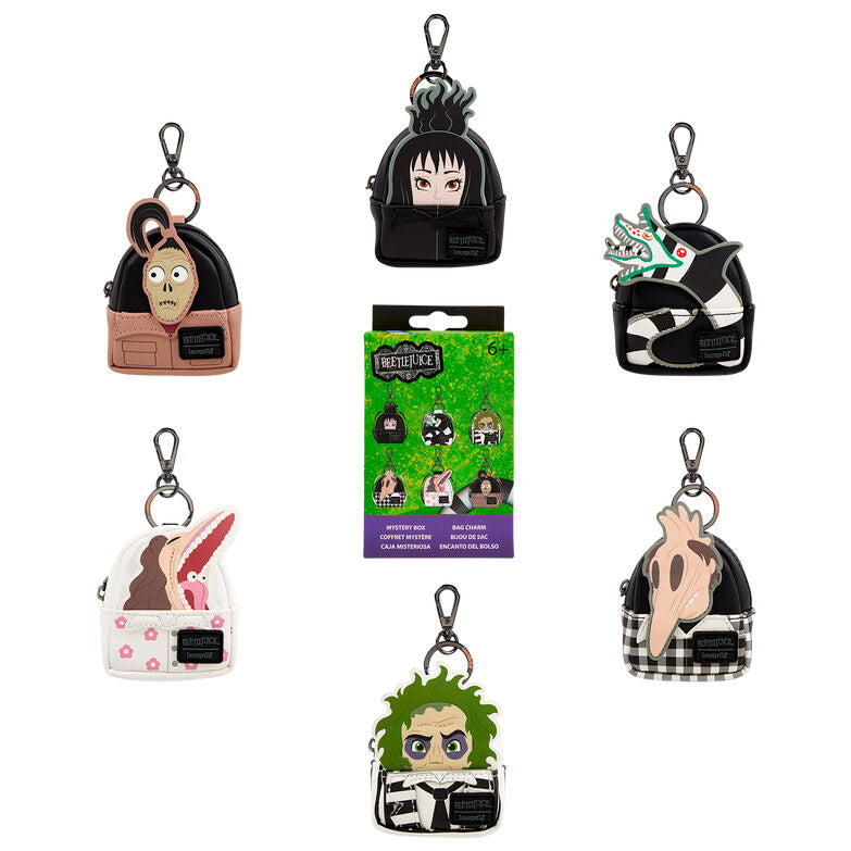 mystery beetlejuice loungefly mini backpack keychain assortment