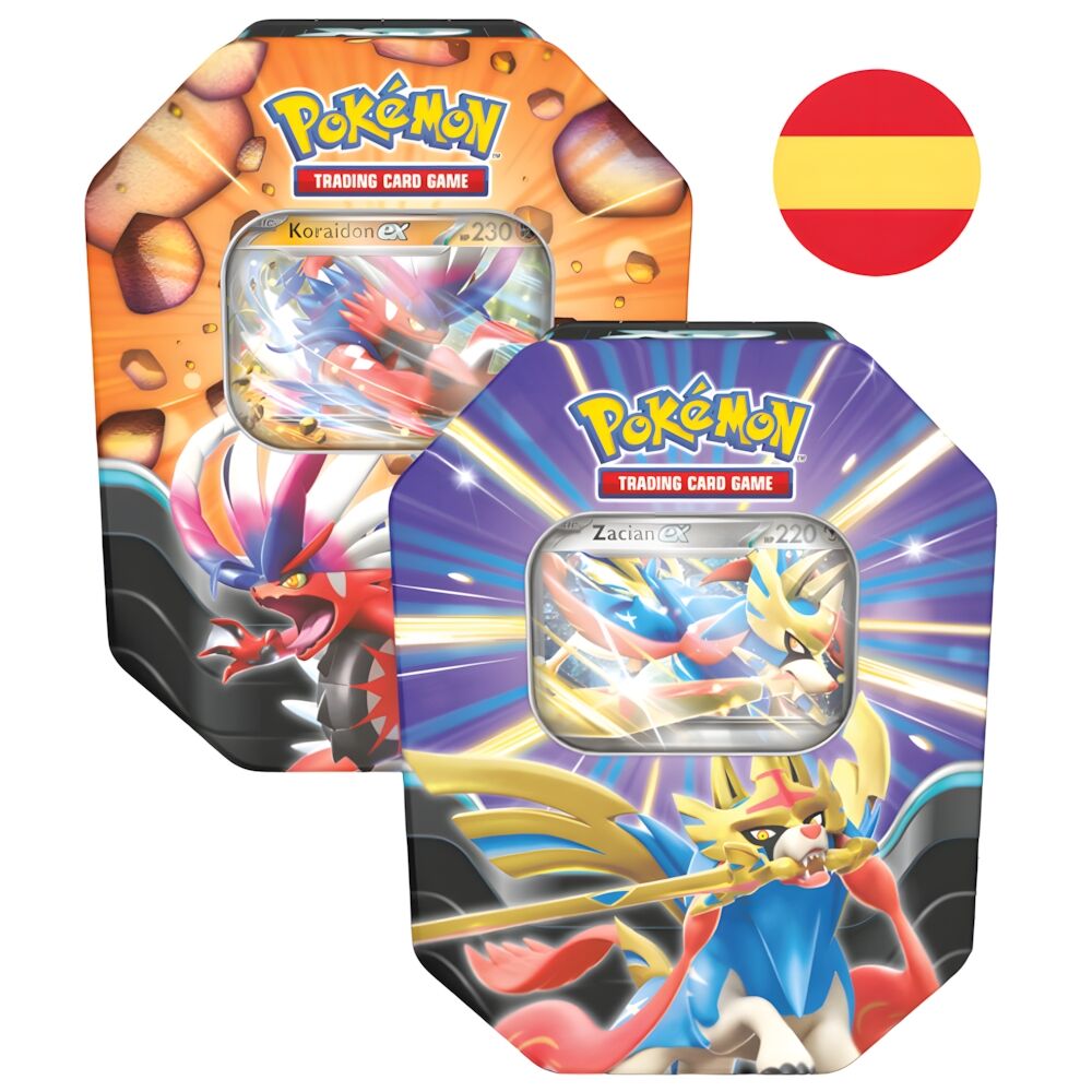 tin cards paldea zacian ex koraidon ex pokemon spanish