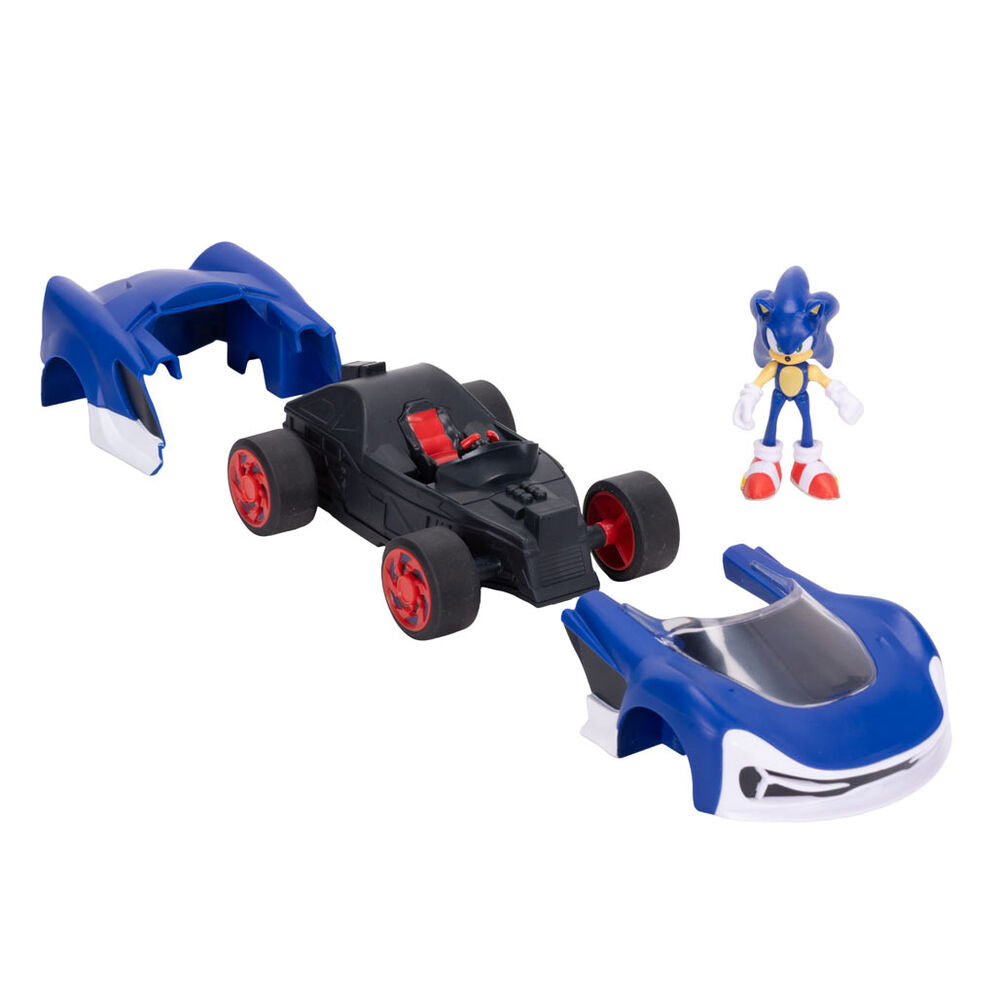 Sonic the Hedgehog Fahrzeug + Figur 7 cm  verschiedene Größen