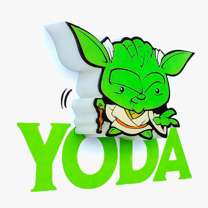 Lámpara mini Yoda de Star Wars con efectos de luz 3D