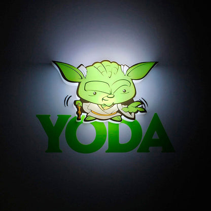 Lámpara mini Yoda de Star Wars con efectos de luz 3D