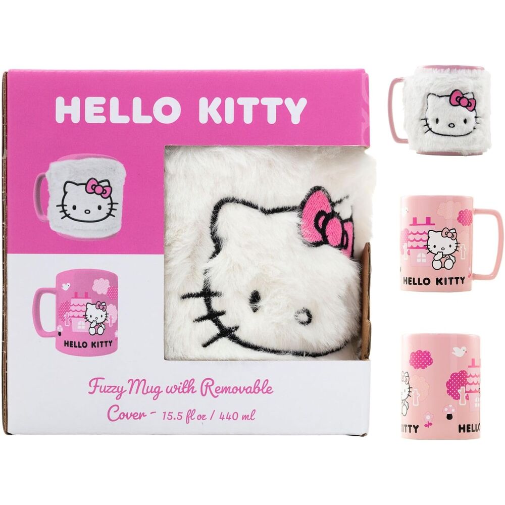 Pluszowy pokrowiec na kubek Hello Kitty 440ml