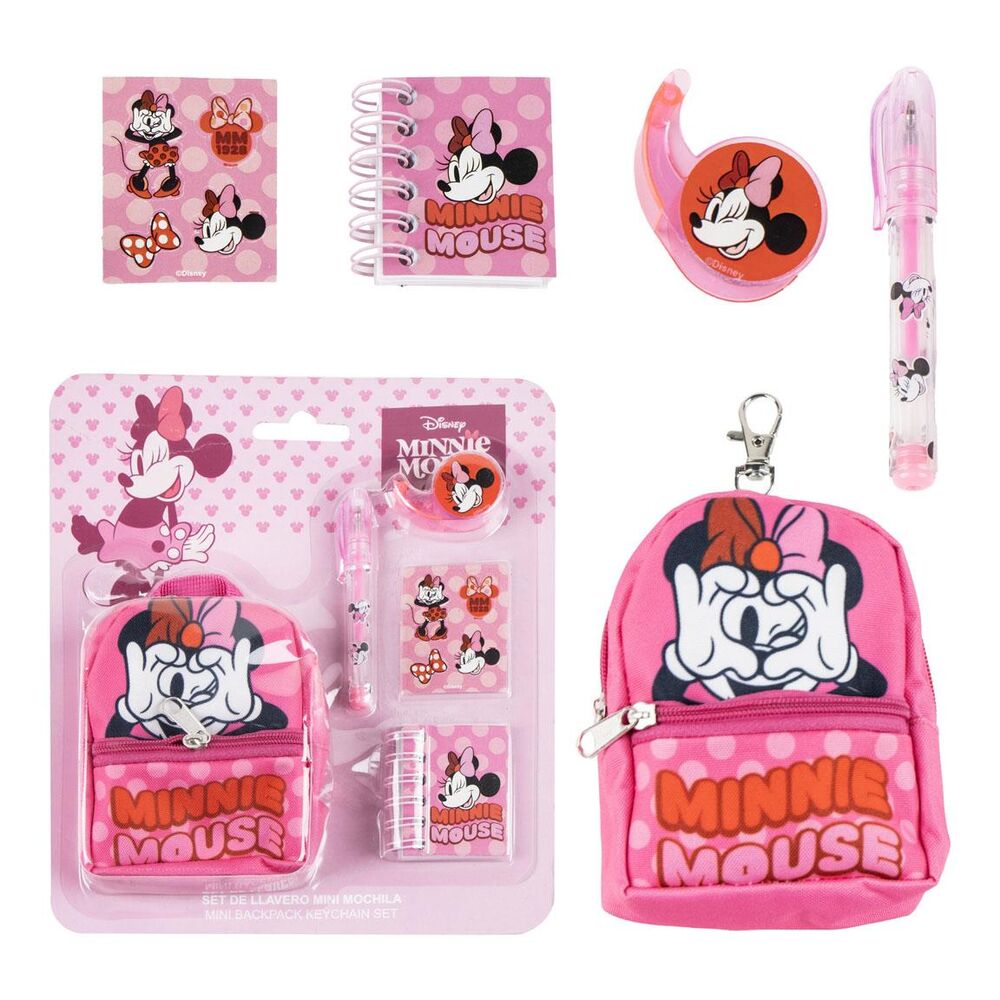 minnie mouse disney mini backpack stationery set
