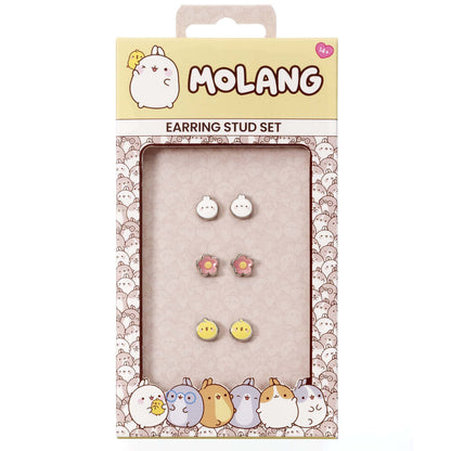 blister pack of 3 pairs of molang earrings