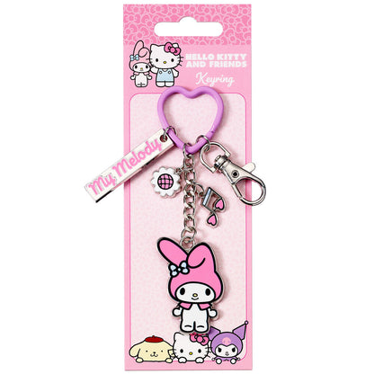 my melody hello kitty keychain