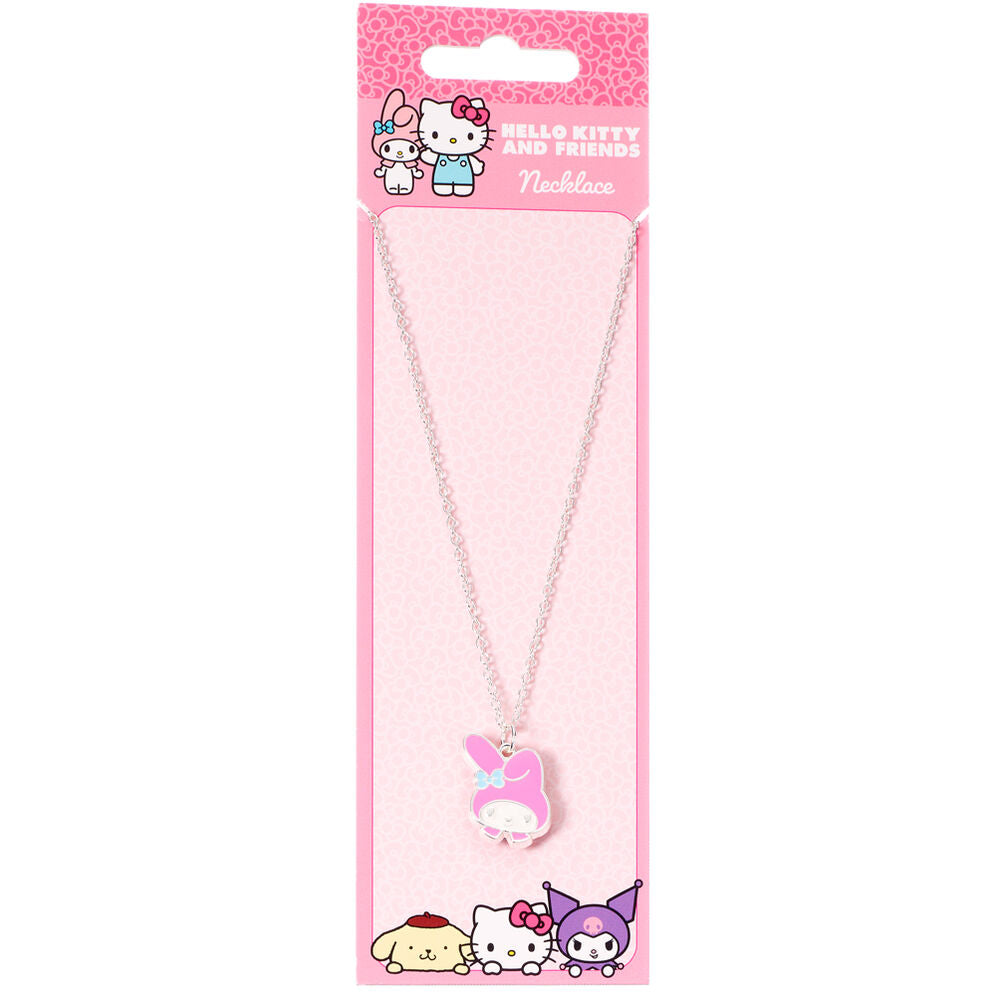 my melody hello kitty pendant