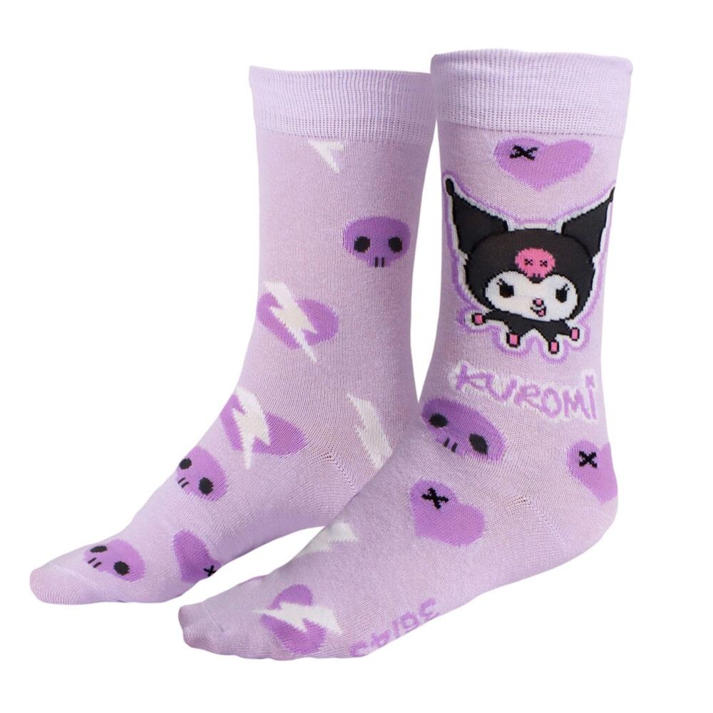 Set mit 3 Kuromi Hello Kitty Socken für Erwachsene