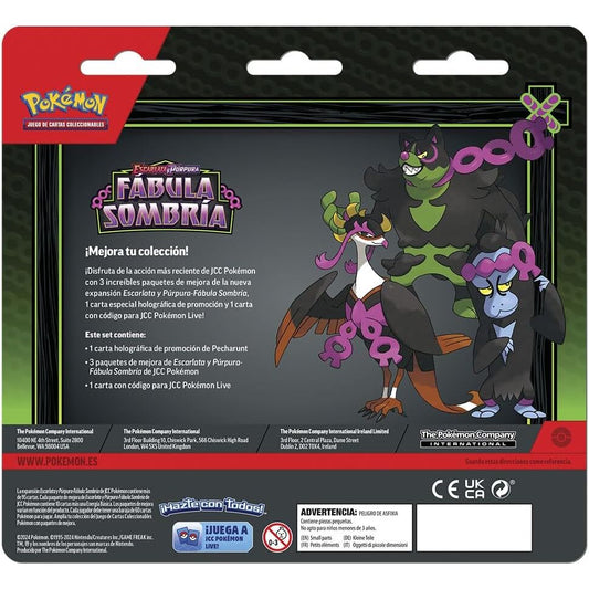 Blister de cartas: Fable of Shadows Pokémon Escarlate e Roxo (Espanhol)