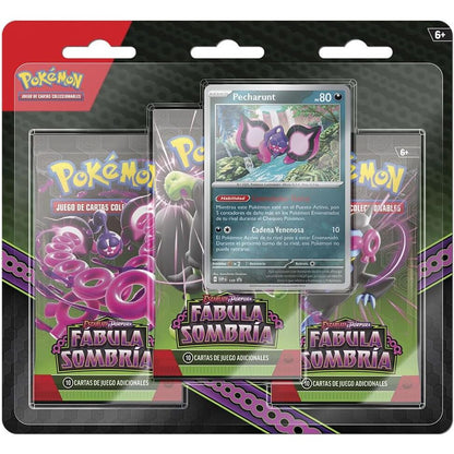 Blister pack of cards: Fable of Shadows Scarlet and Purple Pokemon (Spanish)