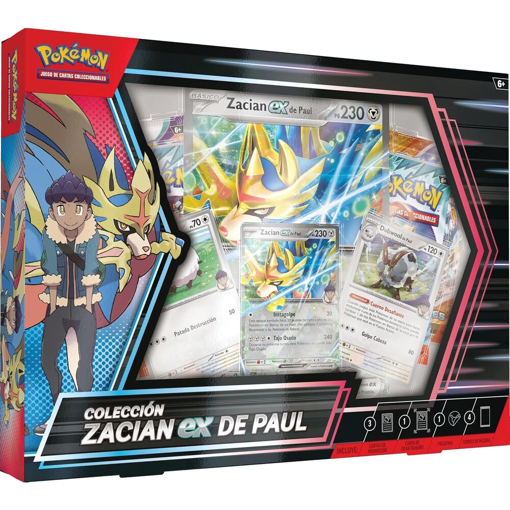 Paul's Zacian Ex Pokemon Cards Blister Pack (Spanish)