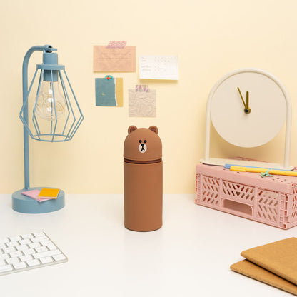 Trousse marron 3D Line Friends