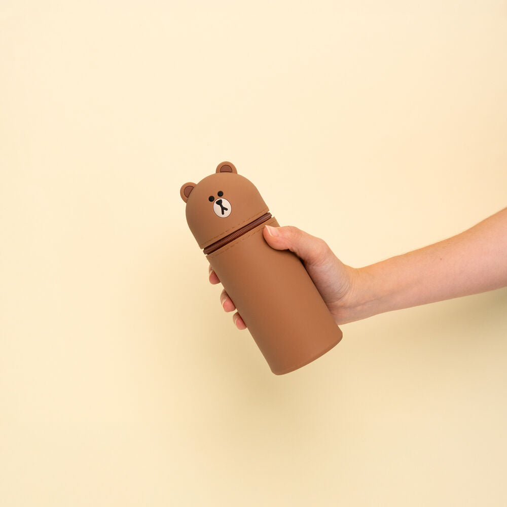 Trousse marron 3D Line Friends