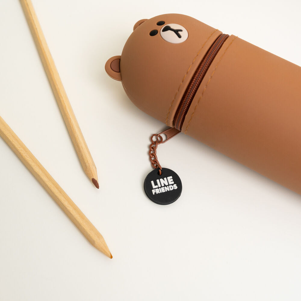 Trousse marron 3D Line Friends