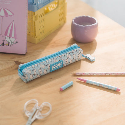 Estojo Moomin + conjunto de caneta e lápis