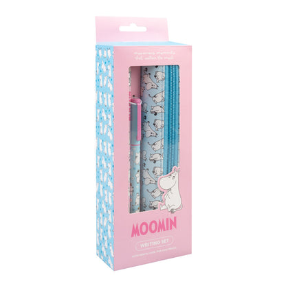 Estojo Moomin + conjunto de caneta e lápis