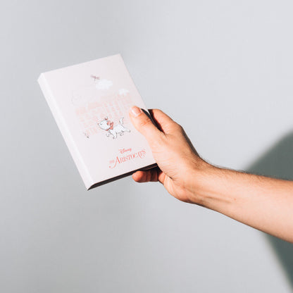 A6 notebook with sticky notes, Bonjour Marie, The Aristocats Disney