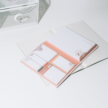 A6 notebook with sticky notes, Bonjour Marie, The Aristocats Disney